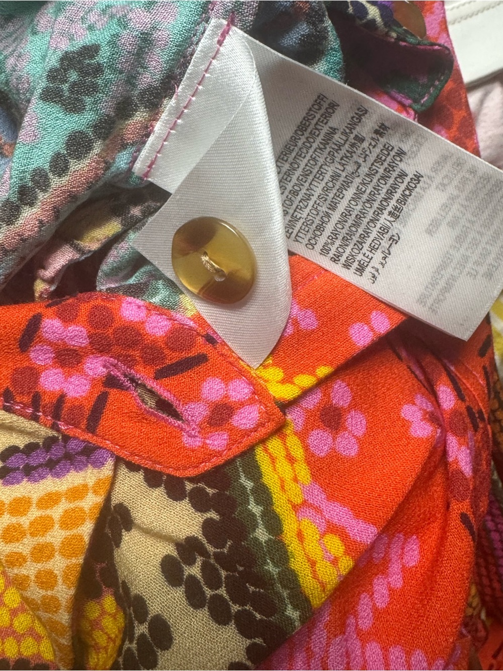 Farm Rio dotted patch scarf uni jumpsuit NWT L - Picture 5 of 7